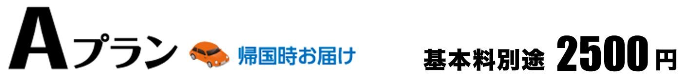 Aプラン 帰国時お届け 基本料金2500円